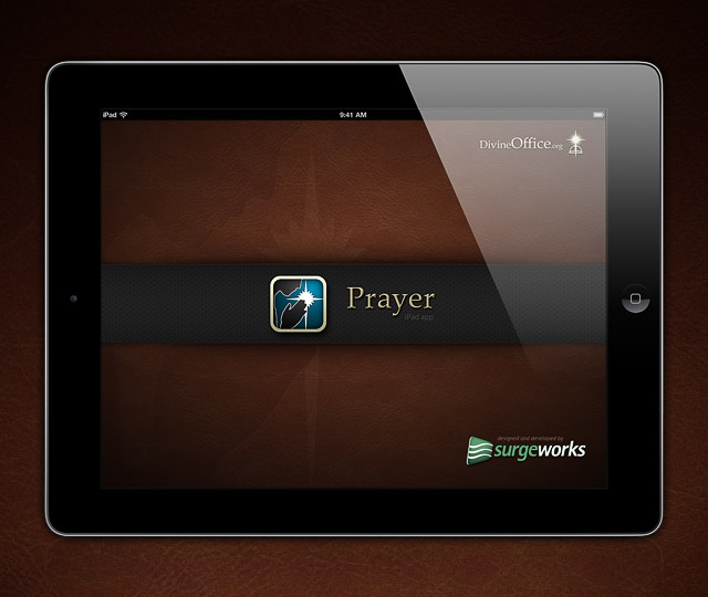 Prayer app for iPad - Splash screen